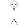 Imagem de Kit Ring Light LED 46cm com Tripé e Suporte Para 3 Celulares, 3 Tipos de Iluminação, USB - RL46