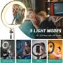 Imagem de Kit Ring Light Luz Led Tripé Microfone Bastão Controle Estabilizador Celular