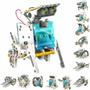 Imagem de Kit robo solar montagem 14 em 1 gigante brinquedo robotica iniciante educacional projeto