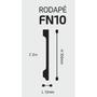 Imagem de Kit Rodapé de Poliestireno 10cm x 13mm x 2.00m Fn10 com 4 Barras GART