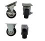 Imagem de Kit Rodinhas 2 Giratórias c/ Freio 2 Fixas - 3,2 cm.PU Macio