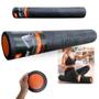 Imagem de Kit Rolo de Pilates 90x15cm + Disco de Equilibrio Preto + Overball  Liveup Sports 