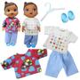 Imagem de Kit roupa boneca para baby alive 5 peças - inverno coração