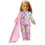 Imagem de Kit Roupa de Boneca American Girl e Our Generation Pijaminha Pompom Laço de Fita