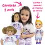 Imagem de Kit Roupa de Boneca Reborn Adora Com Camiseta P/ Mamãe Sereias Laço de Fita