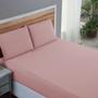 Imagem de Kit Roupa de Cama Queen Percal 200 Fios 100% Algodão com Elástico e Fronhas 4 Peças