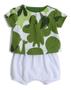 Imagem de Kit roupa infantil com 4 peças - Macacão e Conjunto Algodão M (6 a 9 Meses) Green