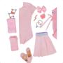 Imagem de Kit Roupas e Acessórias Ballet Clássico Infantil Rosa