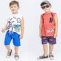 Imagem de KIT ROUPAS INFANTIL / Lançamento de Verão 5 Conjuntos Regata de Menino do 4 / 16 Anos