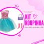 Imagem de Kit Roupinhas Vestido Acessórios Boneca Princesa Barbie