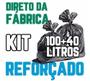 Imagem de Kit Saco De Lixo 100un 100l E 100un 40l Preto Reforçado