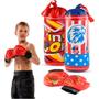 Imagem de Kit Saco de Pancada Infantil com Par de Luvas Super Boxing Junior Boxe Muay Thai Treino