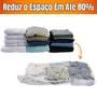 Imagem de kit SACO Vácuo roupa cobertor edredom 80x60cm 10 pçs +bomba