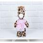 Imagem de KIT SAFARI VESTIDO COM LESE PELUCIA EM PÉ 20cm - LEÃO, ELEFANTE, MACACO, GIRAFA.