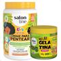 Imagem de Kit Salon Line Kids 1 Creme Para Pentear E 1 Gelatina Melão