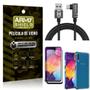 Imagem de Kit Samsung A50 Cabo em L Tipo C HS180 + Capinha + Película 3D - Armyshield