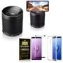 Imagem de Kit Samsung S9 Som Bluetooth Potente Q3 + Capinha + Película 3D - Armyshield