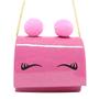 Imagem de Kit Sandalia Rasteira Infantil Menina Macia Leve Prata Tira Strass E Bolsa Pompom Moderna Delicada