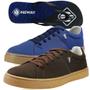 Imagem de Kit Sapatenis Casual Dhl SW Masculino Café + Azul + 1 Chinelo Dhl