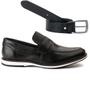 Imagem de Kit Sapato Festa Iate Masculino Brogue Premium Couro + Cinto