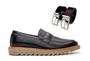 Imagem de Kit Sapato Masculino Casual Slip On Loafer Couro + 2 Cintos