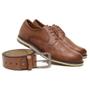 Imagem de Kit Sapato Oxford Com Cinto Básico Yoyo Store Fecho Cadarço