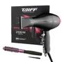 Imagem de Kit - secador cabelo taiff titanium colors pink ion 2100w 220v + escova proart kp-20 roxa