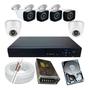 Imagem de Kit Segurança 6 Câmeras Ir 24 Leds 2.0 Mp Dvr 8ch Acesso P2p