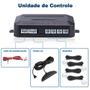 Imagem de Kit Sensor de Ré Branco + Câmera de Ré Traseira Astra 1995 1996 1997 1998 1999 2000 Estacionamento Aviso Sonoro