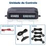Imagem de Kit Sensor de Ré Cinza + Câmera de Ré Renault Sandero 2011 2012 2013 2014 Estacionamento Chumbo Grafite