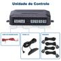 Imagem de Kit Sensor de Ré Cinza + Câmera de Ré Traseira Ford New Fiesta Estacionamento Aviso Sonoro Chumbo Grafite