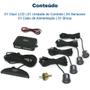 Imagem de Kit Sensor de Ré Cinza + Câmera de Ré Traseira Ford New Fiesta Estacionamento Aviso Sonoro Chumbo Grafite