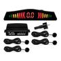 Imagem de Kit Sensor De Re Estacionamento Preto 4 pontos display led sonoro Completo Universal Para carro 