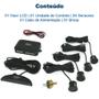 Imagem de Kit Sensor de Ré Preto + Câmera Traseira Cobalt 2011 2012 2013 2014 Buzzer Linhas Grade Referência