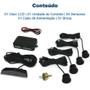 Imagem de Kit Sensor de Ré Preto Fosco Emborrachado + Câmera Traseira BMW X3 2004 2005 2006 2007 2008 2009 Buzzer Linhas Grade Referência