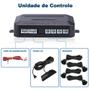 Imagem de Kit Sensor de Ré Preto Fosco Emborrachado + Câmera Traseira BMW Z4 2015 2016 2017 2018 2019 2020 Buzzer Linhas Grade Referência