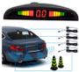 Imagem de Kit Sensor Estacionamento Ré Completo Carro Universal Sinal Buzzer Bip Display Led Prata