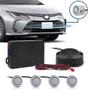 Imagem de Kit Sensores Dianteiros Prata Fiat Doblo 2015 2016 2017 2018 2019 2020 Estacionamento Frontais Frente Buzzer 4 Pontos