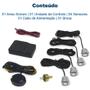 Imagem de Kit Sensores Dianteiros Prata Fiat Marea 1998 1999 2000 2001 2002 Estacionamento Frontais Frente Buzzer 4 Pontos