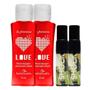 Imagem de Kit Sensual: 2 Óleo Spray Shock Plus Menta + 2 Óleo Beijável Love Hot Morango