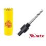 Imagem de Kit Serra Copo Aço Rápido 22mm Starrett com Suporte MTX