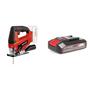 Imagem de Kit Serra Tico Tico Einhell Tc-js 18 Li com Bateria Power-x-change 18v 2,5 Ah Li Einhell