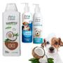 Imagem de Kit Shampoo Coco + Limpa Lágrima + Limpa Orelha Pet Clean