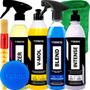 Imagem de Kit Shampoo Desengraxante V-Mol Cera Liquida Blend Spray Revitalizador Intense Descontaminante Izer Pano Aplicador Pincel Vintex