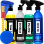 Imagem de Kit Shampoo Desengraxante V-Mol Revitalizador Intense Limpador Sintra Fast Cera Liquida Blend Spray Vonixx