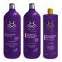 Imagem de Kit Shampoo Neutro Condicionador Desembaraço Máscara Liso Perfeito Pet Society Cães e Gatos