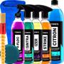 Imagem de Kit Shampoo V-Floc Citron Limpador Sintra Fast Strike Descontaminante Izer Pano Aplicador Pincel