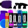 Imagem de Kit Shampoo V-Floc Revitalizador Intense Cera Spray Blend Limpador Bactericida Sintra Fast Luva Pano Pincel Aplicador