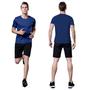 Imagem de Kit Short Bermuda ELITE + Camiseta Academia Fitness Corrida PROTEÇÃO UV SOLAR MC 707