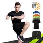 Imagem de Kit Short Bermuda ELITE + Camiseta Academia Fitness Corrida PROTEÇÃO UV SOLAR MC 707